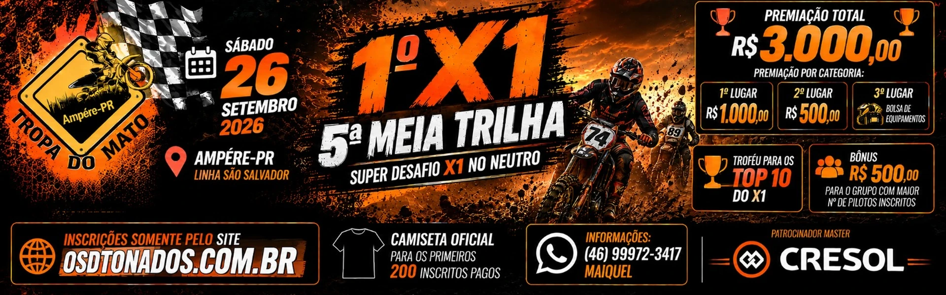 1º X1 - 5ª Meia Trilha Tropa do Mato